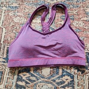 Kiava braided purple marl shorts bra, small